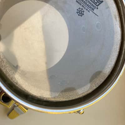 Immagine Vintage japan Maya Tama 1980s rare drum concert tom 6"x5.5" gold with Remo head Zola - 7