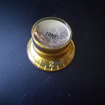 1960s-Early 1970s Gibson Gold Reflector Tone Knob original vintage part for luthier project Les Paul, SG, ES models etc image 1