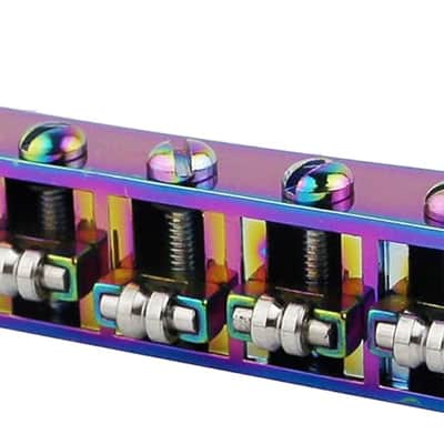 Guitar Tune-O-Matic Bridge and Stop Bar Tailpiece Combo Replacement Compatible with LP SG EPI 6 String Electric Guitar(GS001 + GM005, Chameleon Rainbow) image 3
