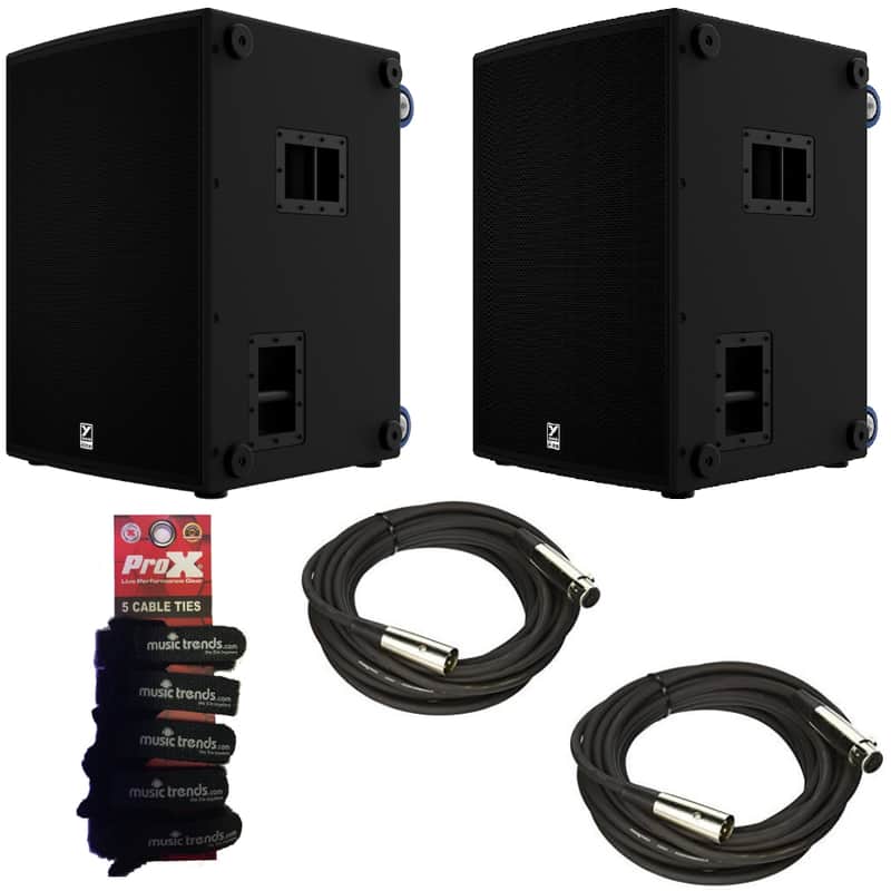 Two Yorkville EL18S 3200 watt 18' Powered Subwoofers + XLRs image 1