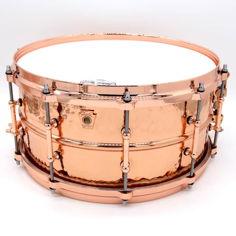 Ludwig LC662KTC Hammered Copper Phonic 6.5x14" Snare Drum with Copper Hardware image 1