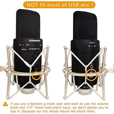 Microphone Shock Mount Mic Holder - Anti Vibration Spider Shockmount Compatible With Many Condenser Mics Like At2020 Mxl 770 Mxl 990 Samson G Track Pro Rode Procaster Nt1-A Neumann U87 Etc. image 9