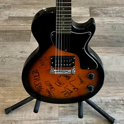 SIGNED Epiphone Les Paul Junior Model - Two-Tone Sunburst - ALL 8 MEMBERS OF THE MARS VOLTA!!! image 1
