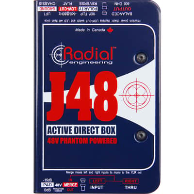 Radial J48 Mk2 48v Phantom Power Active Direct Box