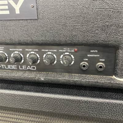 Laney AOR Pro Tube Lead 100 Series Head with Sonic 4x12 cab loaded with Celestion g12k-85 1980's Half Stack image 8