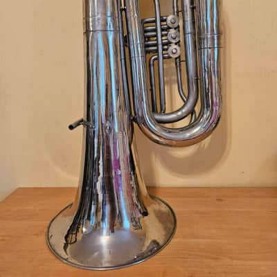 Tuba “Bb" Soviet 3 Valves Brass Pipe Wind Instrument Horn USSR Vintage and Rare image 5