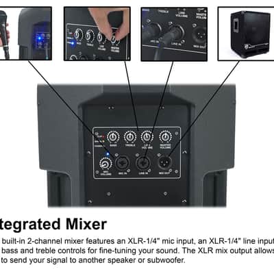 Rockville DX12 12" Class D 2000w PRO Powered Active DJ PA Speaker 500w RMS! Loud image 4