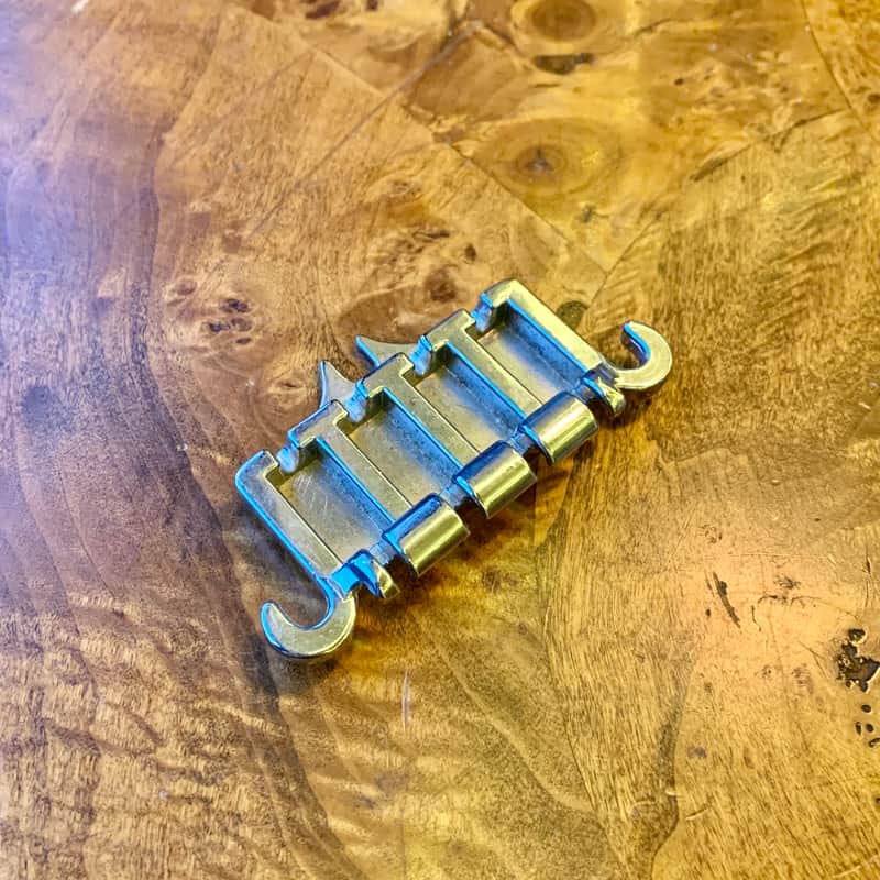 Gibson EB-2 bass bridge/ tailpiece c 1965 Chrome original vintage usa image 1