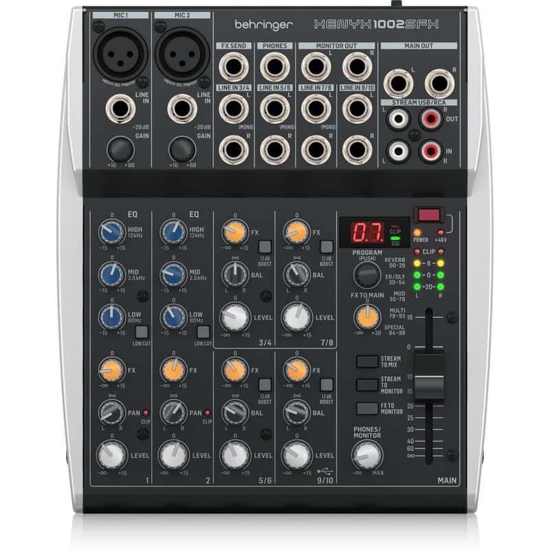 Behringer Xenyx 1002SFX 10-Channel USB Streaming Mixer image 1
