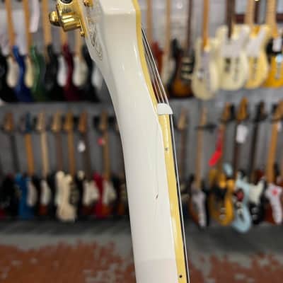 Epiphone   Les Paul Custom Bjorn Gelotte Jotun White Repaired Hea DS Tock image 5