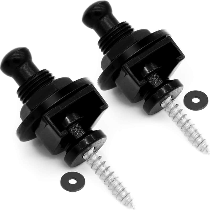 Guitar Strap Locks, Premium Guitar Straplocks Quick Release Security Strap Locks Strap Retainer System,Black (Pack Of 2/ 1Pair) image 1