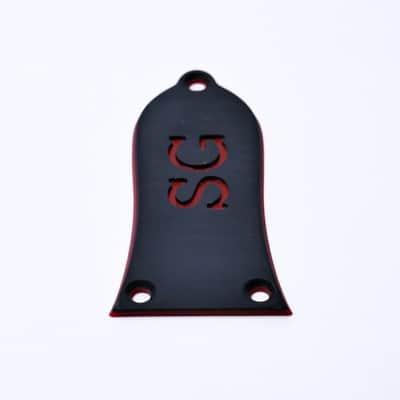 Custom Gibson SG Truss Rod Cover - SG Letters-Black & Red image 8