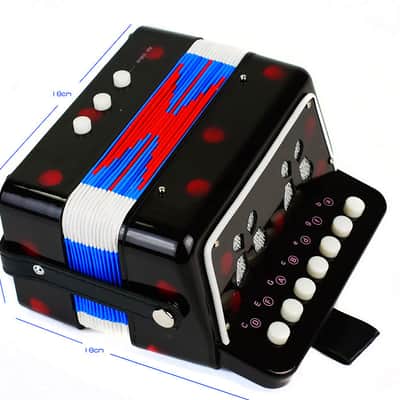 SKY Accordion Black Color 7 Button 2 Bass Kid Music Instrument High Quality Easy to Play image 2