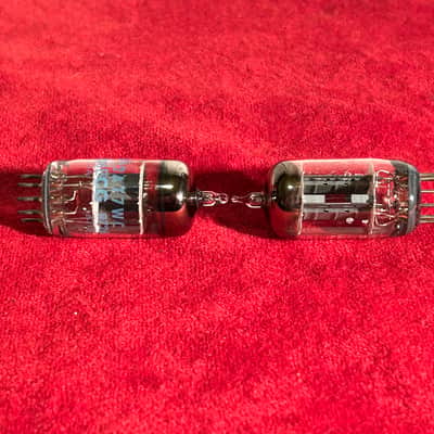 Jan Philips / GE 12AT7 Mismatch Pair Preamp/Amplifier Vacuum Tubes 1980s/1960s - Clear Glass image 3