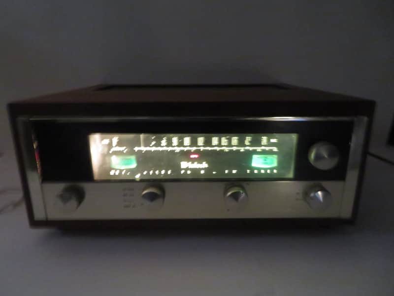 McIntosh MR 65 tube tuner early 1960's - glass, champagne and black image 1