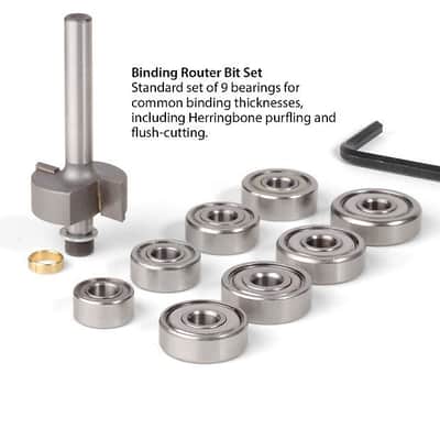 StewMac TrueChannel Binding Router Jig with Guitar Body Cradle and Binding Bit Set image 7