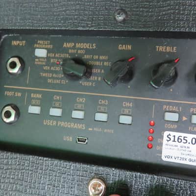 Vox VT20X 20-Watt 1x8" Digital Modeling Guitar Combo 2015 - Present - Black image 3