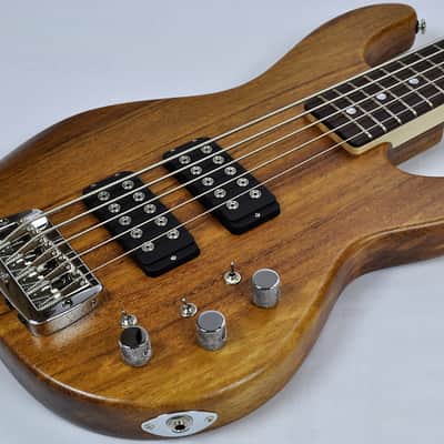 G&L L-2500 USA Custom 5 String Monkey Pod Bass in Natural Satin image 3
