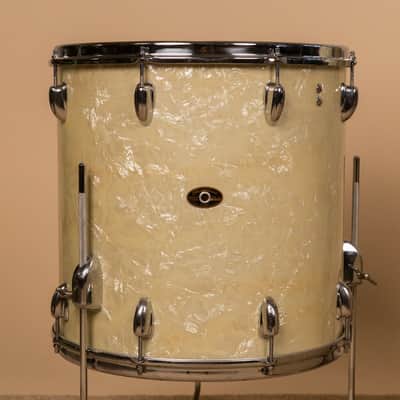 1960s Slingerland White Marine Pearl Drum Set image 2