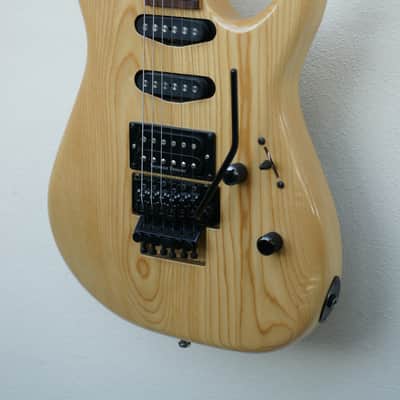 ESP Mirage Deluxe Electric Guitar Natural Grain Floyd Seymour Duncan image 3