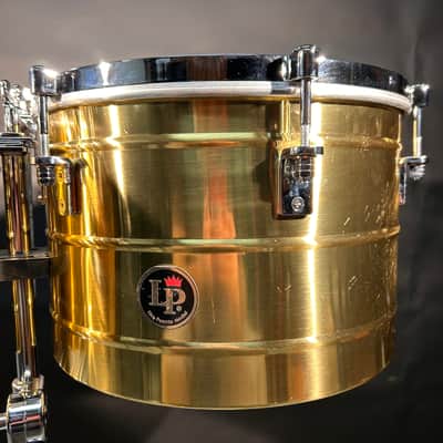 Latin Percussion LP258-BZ Tito Puente Signature 15/16" Bronze Thunder Timbales with Stand 2020’s - Bronze/Chrome image 4