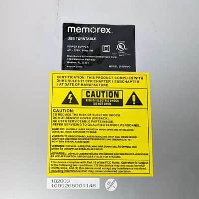 Memorex USB turntable model 2650MMO image 10
