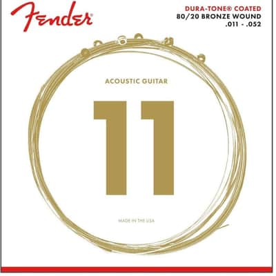 Fender Dura-Tone® 880CL 80/20 Coated 11-52 Guitar Strings image 2