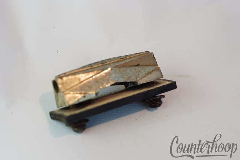 *Gretsch Bass/Floor Tom Drum Broadkaster Rocket Lug Brass Inserts Vintage Nickel image 1