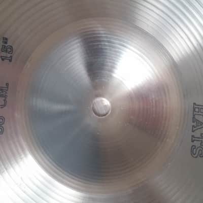 Sabian EARLY VINTAGE 15" PRE- AA Regular HI HAT CYMBALS  RARE ORIGINAL BAG NEAR MINT image 7