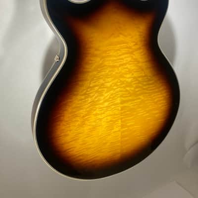 Ibanez Semi-Hollow Electric Guitar (AM93QM-AYS) Artcore Expressionist Antique Yellow Sunburst - In-House Adjusted image 4