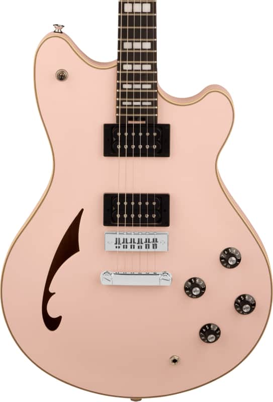 EVH SA-126 Special Limited Edition Semi-Hollow Electric Guitar, Ebony Fingerboard, Satin Shell Pink image 1