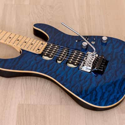 2006 Schecter NV-3-24-AL Quilted Maple Top See-Thru Blue Japan