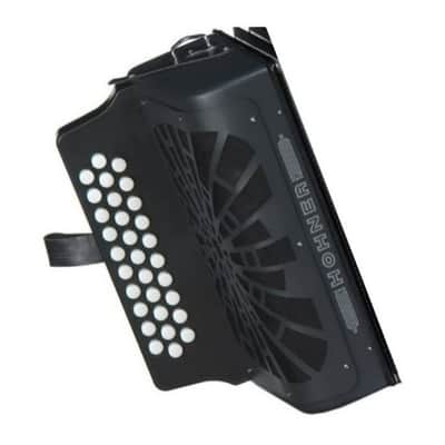 Hohner Compadre E, A, D 3-Row Diatonic Accordion (Black) with Wide Open Grille for Greater Volume and Gig Bag image 3