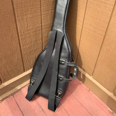 Cronkhite Leather Gig Bag for Zon VB Bass Guitar - Black Leather image 3
