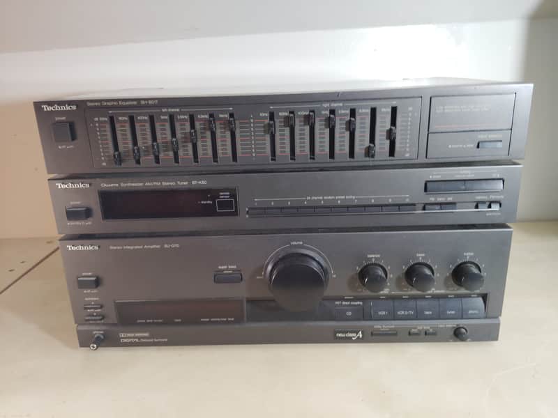 Technics Amp Tuner EQ SU-G70 ST-K50 SH-8017 80s image 1