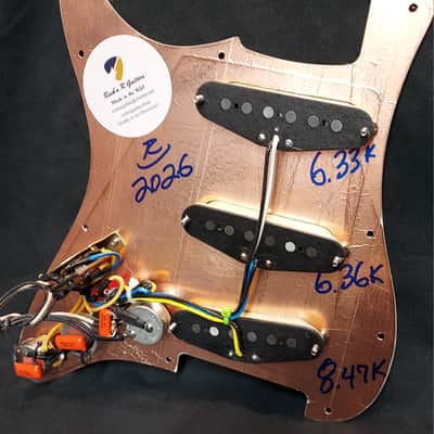 Rock'n R Guitars Loaded SSS for Strat Pickguard W/GM Premium Texas PUPS & Mods 2026 Cream image 2
