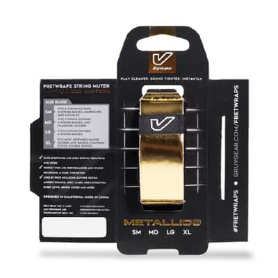Gruv Gear Fretwraps Metallic Edition String Muter, Large - GOLD, #FW1-GLD-LG