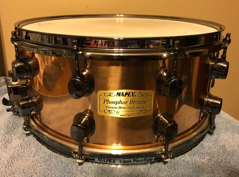 Mapex Black Panther Phosphor Bronze precious metal series snare drum 6.5 X 14 image 1
