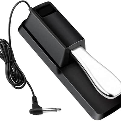 Piano Sustain Pedal，Digital Piano and Keyboard Sustain Pedal with Polarity Switch Compatible for Most Digital Pianos and MIDI Keyboards(Black) image 1