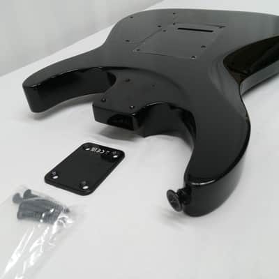 Jackson Left Handed Black JS Guitar Body Neck Plate Stock Parts Loaded Lefty image 10