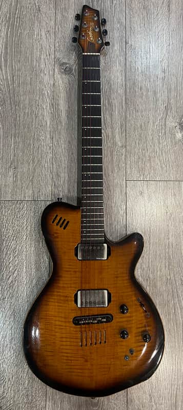 Godin LGX-SA 2012 - Cognac Burst AA Flame Top image 1