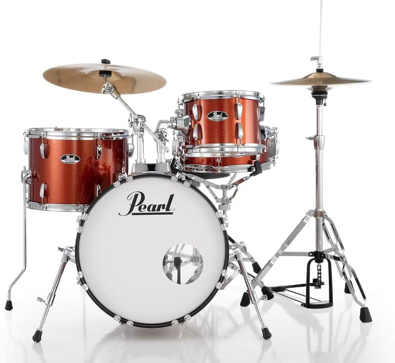 Pearl Roadshow Drum Set 4-Piece Complete Kit with Cymbals and Stands (RS584C/C749) - Burnt Orange Sparkle image 1