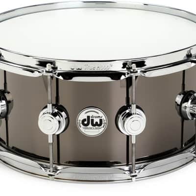 DW Collector's Series Brass 6.5 x 14 inch Snare Drum - Black Nickel image 2