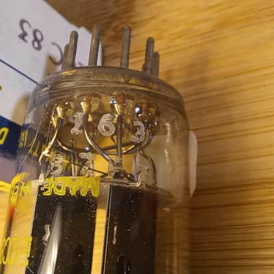 Perfect 1977 NOS NIB MULLARD Blackburn ecc83 12AX7 UK I63 EXTRA STRONG RTC label, I63 model, best preamp tube, Orange Hiwatt Marshall image 10