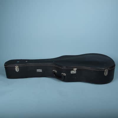 Vintage Guild Acoustic Guitar Hard Case Black Tolex Plush Interior Latches image 5