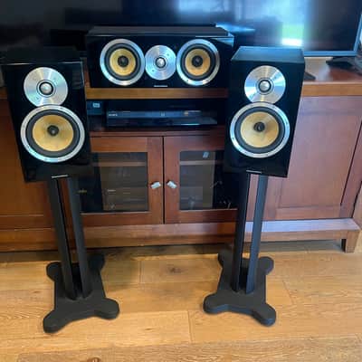 B&W Bowers Wilkins CM5 With Matching Center Speakers, Two Cast Iron Stands. image 1