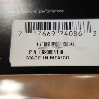 Fender Pure Vintage Bass Bridge Assembly, Nickel/Chrome image 3