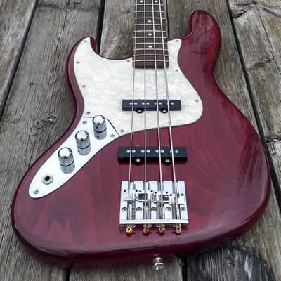 1998 Schecter Lefty USA Custom Shop Traditional J trans red left handed image 2