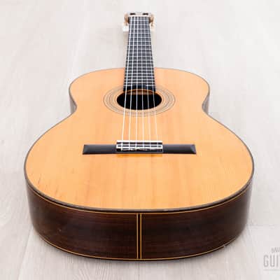 1987 Hiroumi Yamaguchi Model A Vintage Classical Guitar, Cedar + Rosewood, 1A-Style w/ Case image 12