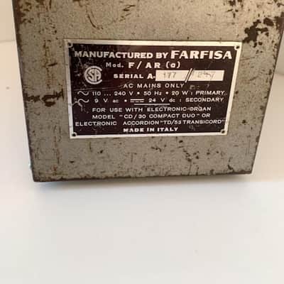 Farfisa F/AR Compact Duo preamp + power supply + spring reverb image 2